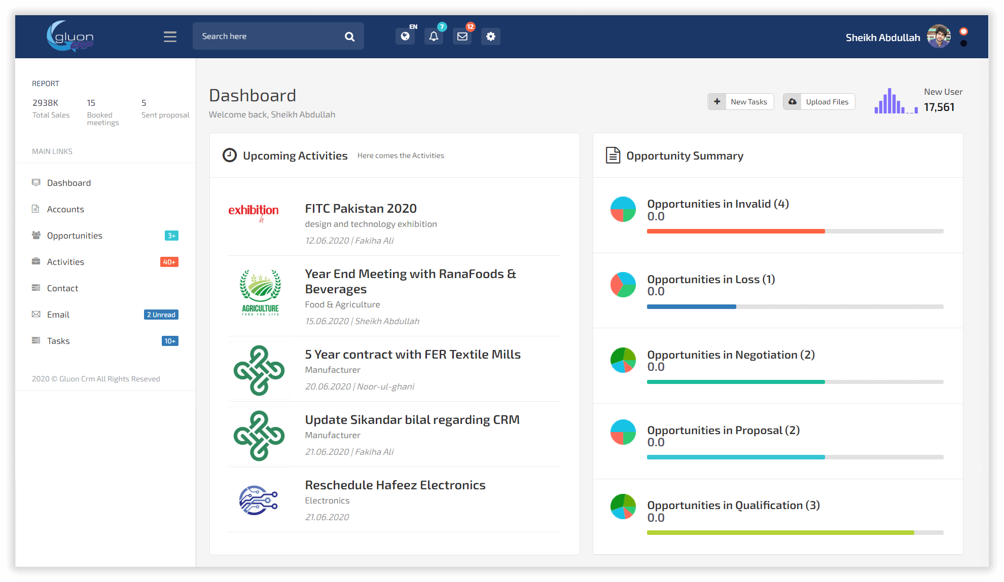 GLUON CRM Module